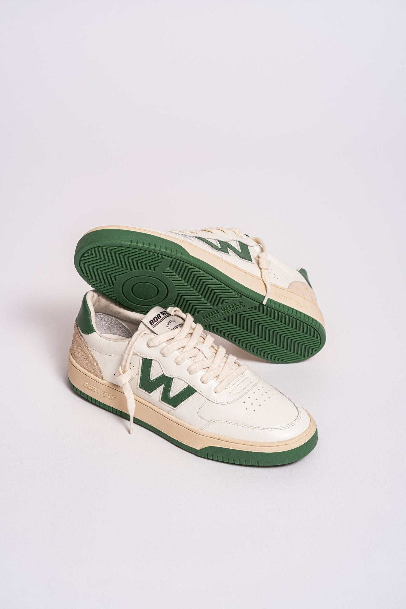 Legacy green leather with suede